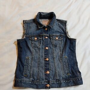 Old Navy Dark Blue Denim Vest